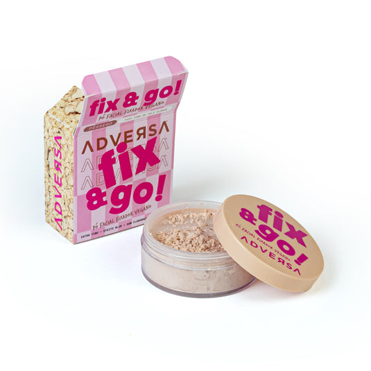 Pó Facial Fixador Vegano Fix & Go - Pêssego