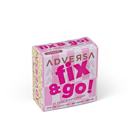 Pó Facial Fixador Vegano Fix & Go - Pêssego